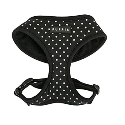 Image of Puppia Dotty Harness, Extra Small,, Black