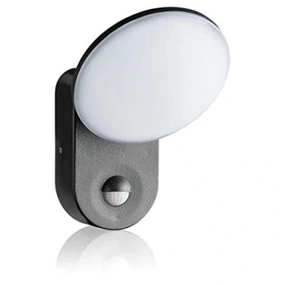 Image of SEBSON Outdoor Lights Mains Powered Security Motion Sensor PIR LED Outside Wall Light Cool White 15W 1300lm IP65 Anthracite