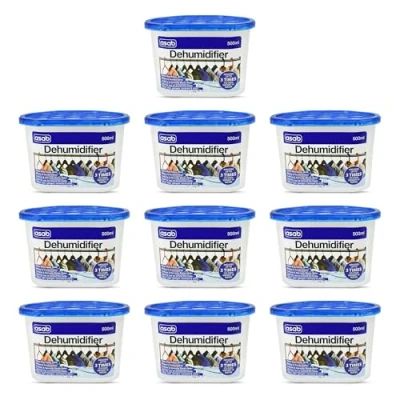 Image of Scented Desiccant Dehumidifier for Home Wardrobe Moisture Absorber Damp Trap with Crystals Portable Humidity Catcher Anti Mould Wet Remover Original 10 Pack