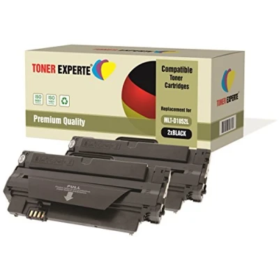 Image of Toner EXPERTE 2 Pack Compatible with MLT D1052L Premium Cartridges for Samsung ML 1910, 1911, 1915, 2525, 2525W, 2580N, SCX 4600, 4623F, 4623FN, 4623FW, SF 650