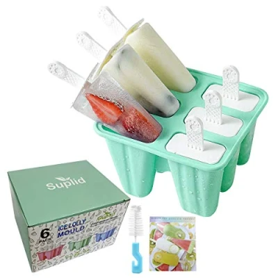 Image of Ice Lolly Mould 6 Pieces Reusable Silicone Popsicle Mold Easy to Remove Maker BPA Free Pop