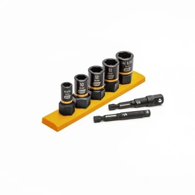 Image of GEARWRENCH 7 Pc. 1/4 &amp; 3/8&quot; Drive Metric Bolt Biter Impact Extraction Socket Set 87911, Chrome