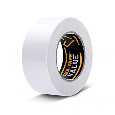 Image of Defender EXA TAPE VALUE W 50 Fabric Adhesive Tape, White, Glossy, mm x m