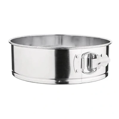 Image of Vogue Spring Form Cake Tin 22 cm, Silver, Size: 75(H) x 220(Dia)mm, Round Tin, Pan with Loose Base, E846