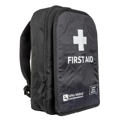 Image of First Aid Rucksack, Black, with Detachable Kneeling Pad