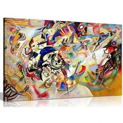 Image of Composition Vii By Wassily Kandinsky Canvas Wall Art Picture Print (12x8in)