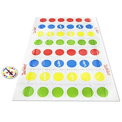 Image of Hasbro Gaming 0 Twister Ultimate with Larger mat and More Colour Fields, Game for Families Children Aged 6 up, Compatible Alexa (Exclusive to Amazon), Single, Multi