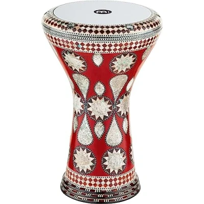 Image of Meinl Percussion Artisan Series Doumbek Large Handdrum Synthetic Head Diameter 8.75 Inches Aluminum, Mosaic Imperial (AEED2)