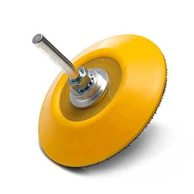 Image of Glass Polish 3 inch (75mm) Backing Pad for Drill Hook and Loop Rotary with Attachment
