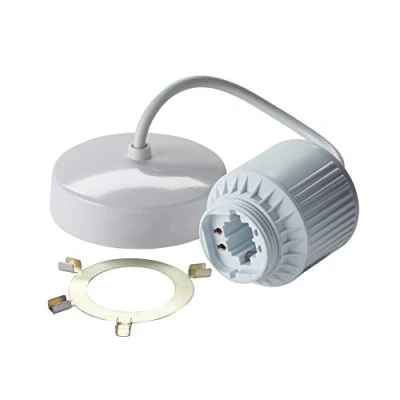 Image of Schneider Electric Exclusive Ceiling Pendant Light Fitting with 6 Inch Flex, Pre Wired, Bayonet Bulb Base, 18W, GESPEND618, White