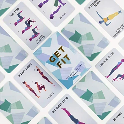 Image of Gift Republic GR490056 100 Get Fitness Activity Cards, Blue
