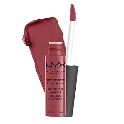 Image of NYX Professional Makeup Soft Matte Lip Cream, Creamy and Finish, Highly Pigmented Colour, Long Lasting, Vegan Formula, Shade: Budapest