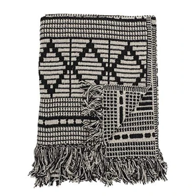 Image of Bloomingville Throw, Black, Cotton