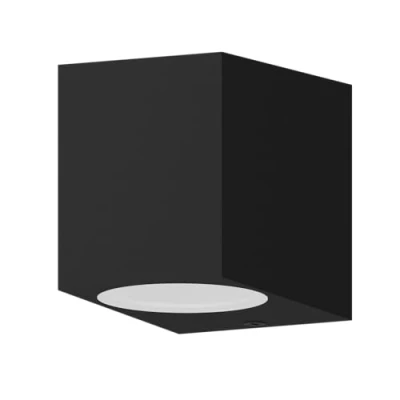 Image of Calex outdoor wall light GU10, downlight, height 8 cm, black