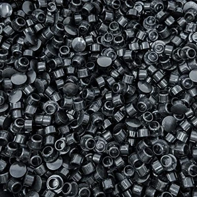 Image of Plastic Hole Plugs. M8 or M10, White Brown, Sold in Various Pack Sizes, Made Germany (100, M10 Black)