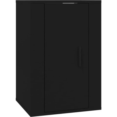 Image of vidaXL Wall Mounted TV Cabinet Black 40x34.5x60 cm