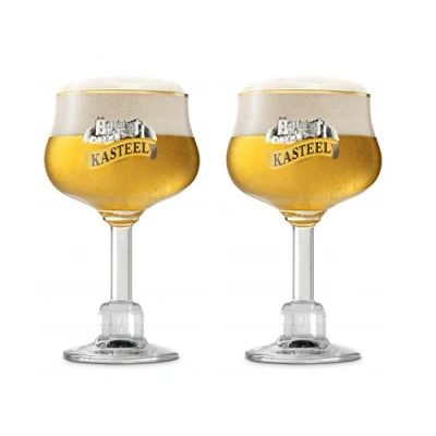Image of kasteel beer glasses, Belgian (set of 2)
