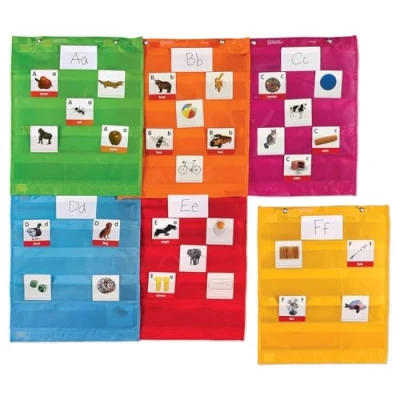 Image of Learning Resources LER2386 Magnetic Pocket Chart Squares, Pink