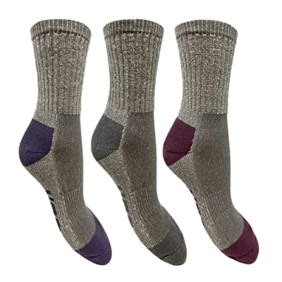 Image of JCB Ladies Casual Boot Socks 3 Pack Assorted UK 4 8, EUR 37 41 Walking
