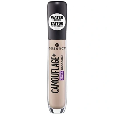 Image of essence Camouflage+ Matte concealer, masking pen, no. 20 light ivory, nude, matte, vegan, oil free, waterproof (5 ml).