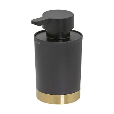 Image of Tiger Tune Soap Dispenser Freestanding, Stainless Steel, Brass Brushed, Black, 6.8 x 12.4 8.3 cm