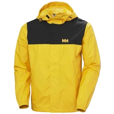 Image of Helly Hansen Mens Vancouver Rain Jacket Gold Rush, L