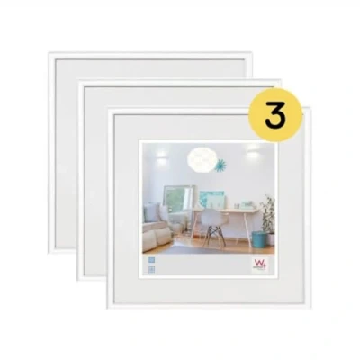 Image of walther Design Picture Frame White 20 x cm 3 Pack, New Lifestyle Plastic KV220W3