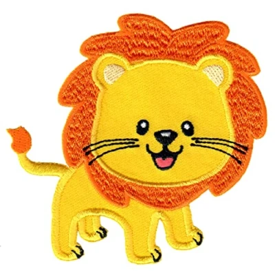 Image of PatchMommy Lion Patch, Iron On/Sew On Embroidered Applique Motif for Children Kids Baby