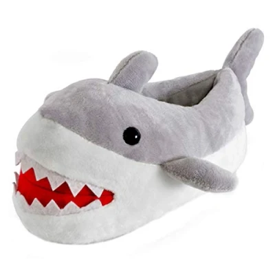 Image of Lora Dora Boys Novelty 3D Plush Slippers Shark Medium 11/12 UK Child