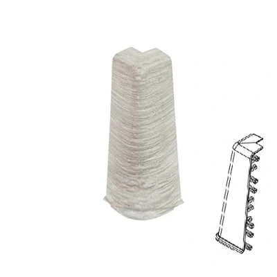 Image of Plastic Skirting Board High Line 2.5m PVC External Corner Santiago Ash M289