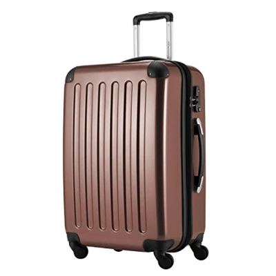 Image of HAUPTSTADTKOFFER Alex Luggage Suitcase Hardside Spinner Trolley 4 Wheel Expandable, 65cm, TSA, brown