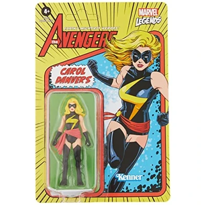 Image of Marvel Hasbro Legends Series 3.75 inch Retro 375 Collection Carol Danvers Action Figure Toy