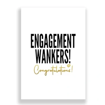 Image of Funny Engagement Card Humorous Rude Cheeky Cards
