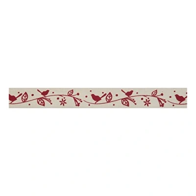 Image of Natural 5m x 15mm Bowtique Ribbon Bird Garland: Red