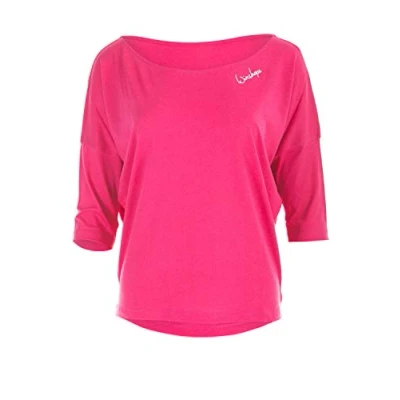 Image of WINSHAPE Mcs001 Women&#039;s Ultra Light Modal 3/4 Sleeve Shirt Sleeve, womens, MCS001, deep pink, XXL
