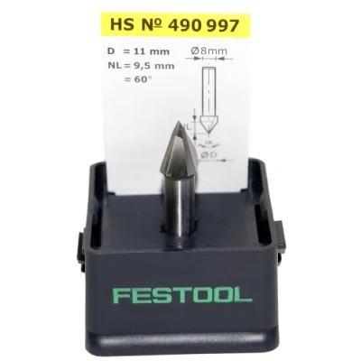 Image of Festool Fresa para ranuras en V HS S8 D11/9,5/60