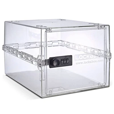 Image of Lockabox One™ Crystal Premium Lockable Storage Box 10 Litre Combination Lock For Food, Medicine &amp; Home Safety BPA Safe