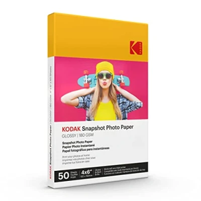 Image of Kodak Photo Paper Gloss 4 X 6 SNAPSHOT 50 count, 48lb 180 g/m 2 8.5MIL (41304) Not compatible with Dock Printers