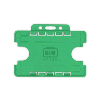 Image of Id Card It Double Sided Pass Badge Holders Green (Pack of 5)