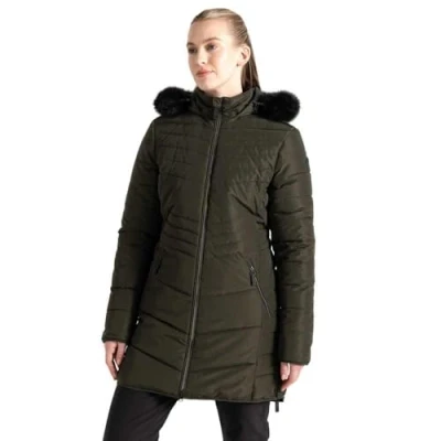 Image of Dare 2b Women&#039;s Water repellent Striking IV Jacket Dark Khaki, Size: 8