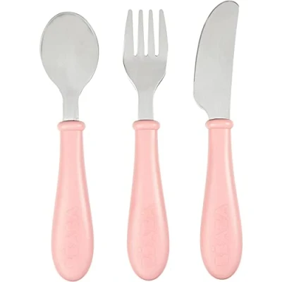 Image of Set de 3 couverts inox old pink