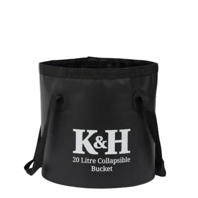 Image of Collapsible PVC Bucket Car Cleaning Essential 20 Litre Capacity Portable, Space Saving Design Ideal for Washes &amp; Outdoor Activities