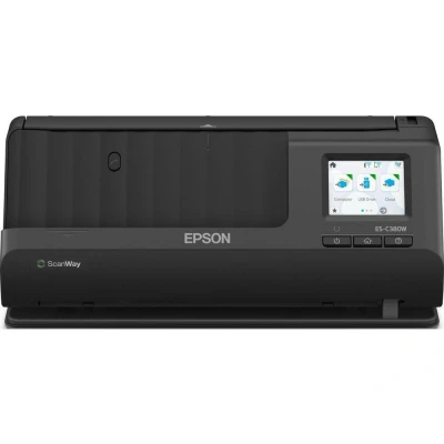 Image of Epson ES C380W Workforce Ultra compact Wi Fi 30ppm Auto Feed, PC Free Colour Scanner