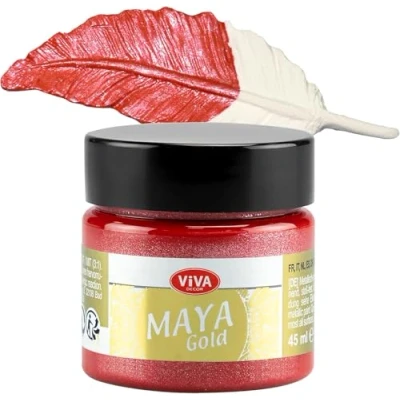 Image of Viva Decor 50 ml Maya Gold Paint, Fire Red