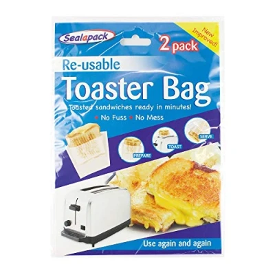 Image of 4 packs Sealapack Toaster Bags 2 Pack Non Stick Toasty Sandwich Toast Pockets Reusable