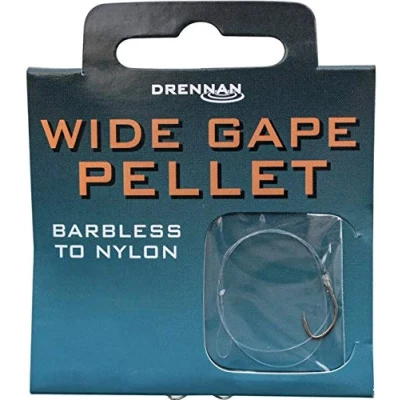 Image of Drennan Wide Gape Pellet Hooks To Nylon Barbless Size 12 5lb Qty 8