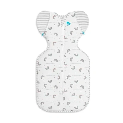 Image of Love To Dream Swaddle Up Transition, Snug Fit, Zip Off Wings, 1.0 Tog Suitable for Moderate Temp (20 24C), Machine Washable &amp; Double Easy Nappy Change (Rainbow Dream, Large (8.5 11kg))