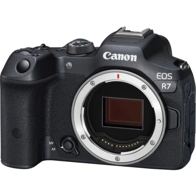 Image of Canon Mirrorless Cameras EOS R7 Body 32.5 MP APS C Sized Image Sensor Dual Pixel CMOS AF II 4K UHD Video In Camera Compositing LCD Touchscreen UVC/UAC Compatible