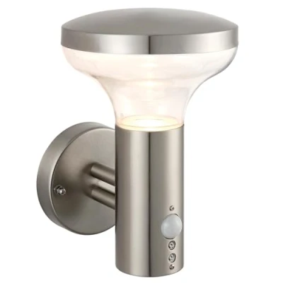 Image of ROKO Outdoor Garden Porch Security PIR Motion Sensor Presence Detector GU10 LED Marine Grade Stainless Steel Wall Light Ideal for Coastal Areas IP44 Rated