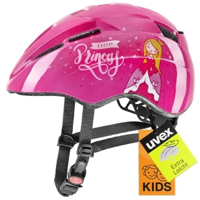 Image of uvex Kid 2 Lightweight Kids Bike Helmet for Children Individual Fit Upgradeable with an LED Light Pink 46 52 cm